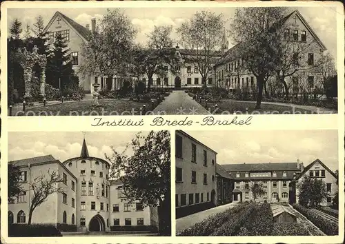 Brakel Westfalen Institut Brede Eingang und Garten Kat. Brakel