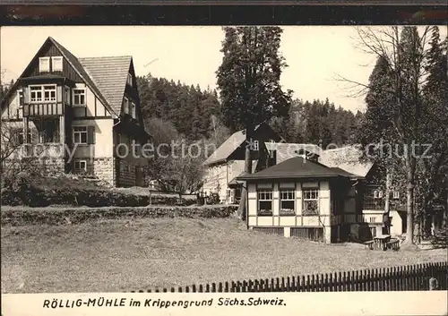 Bad Schandau Roellig Muehle im Krippengrund Kat. Bad Schandau