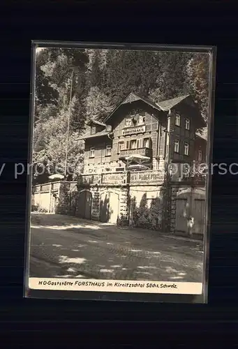 Kirnitzschtal HO Gaststaette Forsthaus  Kat. Kirnitzschtal