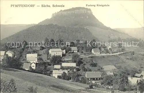 Pfaffendorf Koenigstein Festung Koenigstein Kat. Koenigstein Saechsische Schweiz