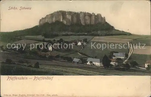 Pfaffenstein Koenigstein Saechsische Schweiz Pfaffendorf Kat. Koenigstein Saechsische Schweiz