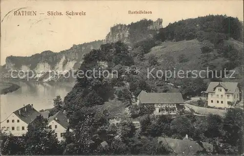 Rathen Saechsische Schweiz Basteifelsen Kat. Rathen Sachsen