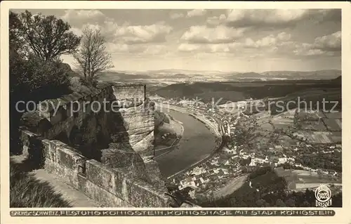 Koenigstein Saechsische Schweiz Festung Kat. Koenigstein Saechsische Schweiz