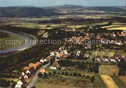 Fuerstenberg Weser Fliegeraufnahme Kat. Fuerstenberg