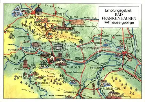 Bad Frankenhausen Gebietskarte Kat. Bad Frankenhausen