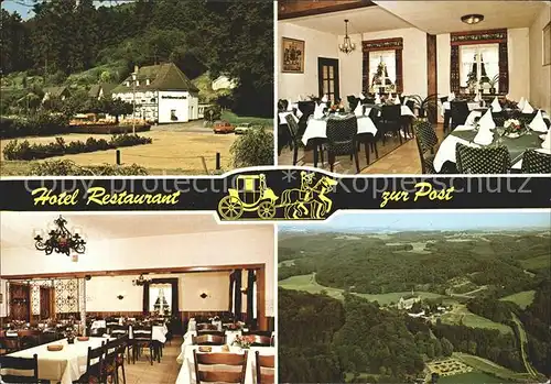 Altenberg Rheinland Hotel Restaurant zur Post Gastraeume Panorama Kat. Odenthal