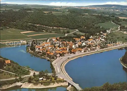 Nieder Werbe am Edersee Fliegeraufnahme Kat. Waldeck