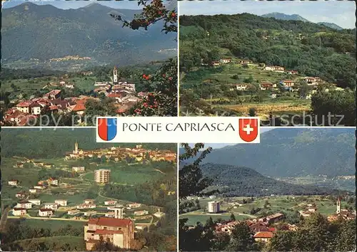 Ponte Capriasca Panorama Teilansichten Kat. Ponte Capriasca