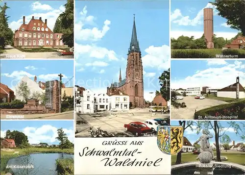 Waldniel Haus Klee Wasserturm Markt Kirche Kaiserpark Roessler Siedlung Kat. Schwalmtal