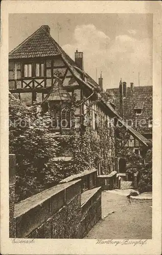 Eisenach Thueringen Wartburg Burghof Kupfertiefdruck Kat. Eisenach