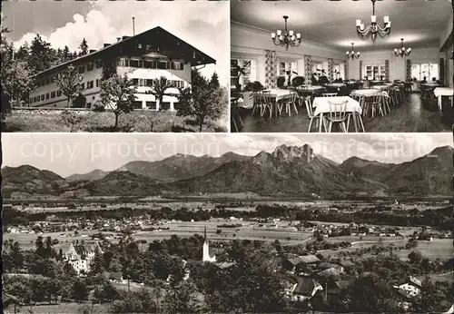 Brannenburg Erholungsheim der DPG Panorama Bayerische Alpen Kat. Brannenburg