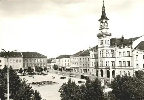 Oelsnitz Vogtland Markt mit Rathaus Kat. Oelsnitz Vogtland