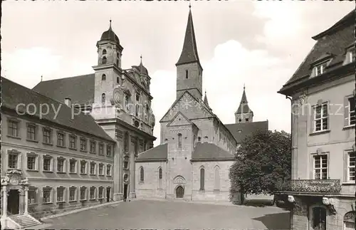 Ellwangen Jagst Gymnasium Stiftskirche Kat. Ellwangen (Jagst)