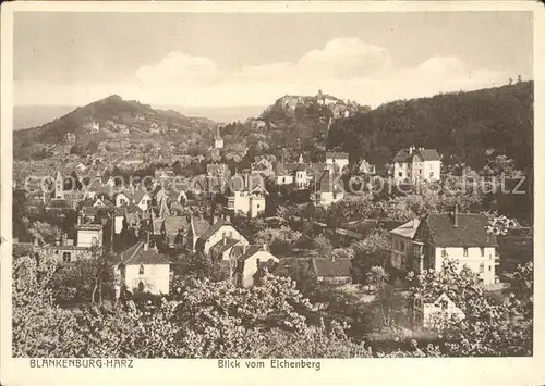 Blankenburg Harz Blick vom Eichenberg Kat. Blankenburg