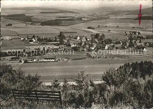 Felbecke Panorama Ruhebank Fernsicht Kat. Schmallenberg