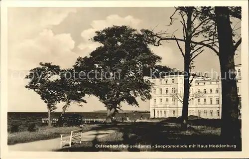 Heiligendamm Ostseebad Seepromenade mit Haus Mecklenburg Kat. Bad Doberan