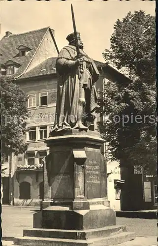 Jena Am Markt Denkmal Johann Friedrich "Hanfried" Kat. Jena