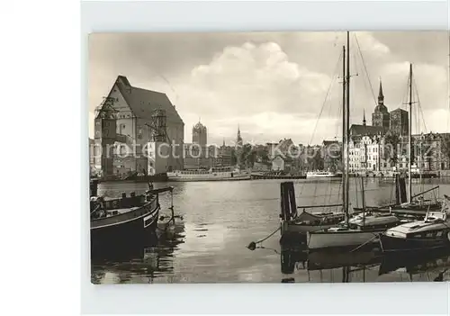 Stralsund Mecklenburg Vorpommern Hafen Teilansicht Kat. Stralsund