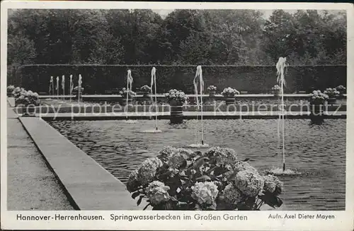 Herrenhausen Hannover Springwasserbecken Grosse Garten Kat. Hannover