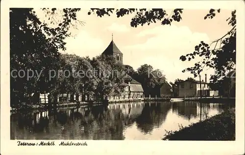 Teterow Mecklenburg Vorpommern Muehlenteich Kat. Teterow