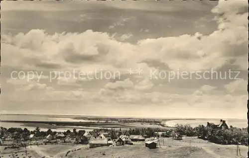 Insel Hiddensee Blick ueber das Inselland vom Dornbusch Kat. Insel Hiddensee