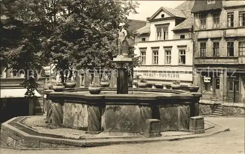 Poessneck Marktbrunnen Markt Drogerie Kat. Poessneck