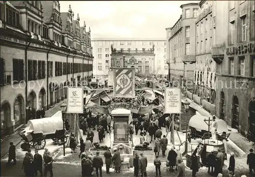 Leipzig Historische Messe um 1820 auf dem Naschmarkt Jubilaeumsmesse 1965 Kat. Leipzig