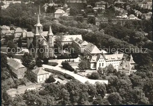 Hildesheim St Godehard Basiika 12. Jhdt. Fliegeraufnahme Kat. Hildesheim