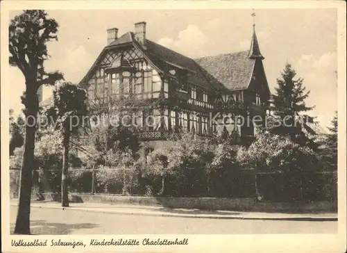 Salzungen Bad Volkssolbad Kinderheilstaette Charlottenhall Kat. Bad Salzungen