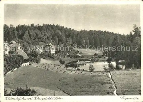 Koenigsfeld Schwarzwald Saegeweiher Hoehenluftkurort Kupfertiefdruck Kat. Koenigsfeld im Schwarzwald