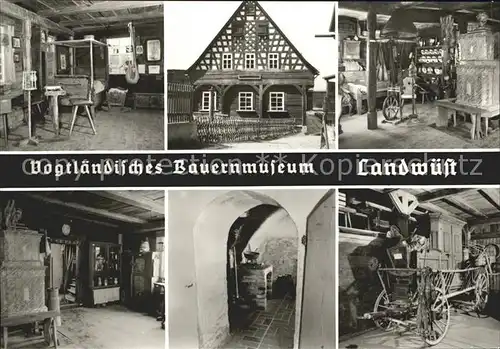 Landwuest Bauernmuseum Blockstube Russkueche Kammerwagen Kat. Markneukirchen