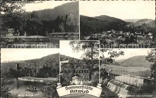 Altwied Staubecken Sommerfrische Burgruine Burgtor Kat. Neuwied