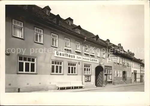 Leutenberg Thueringen Gasthaus zum Weissen Lamm Kat. Leutenberg