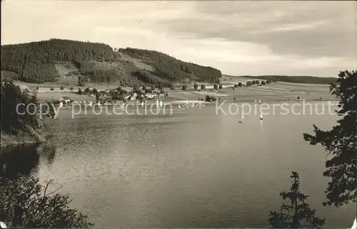 Bleilochtalsperre Stausee Saaletalsperre Kloster Handabzug Kat. Schleiz