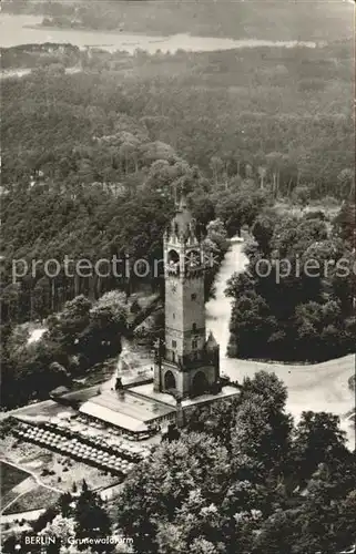 Berlin Grunewaldturm Fliegeraufnahme Kat. Berlin