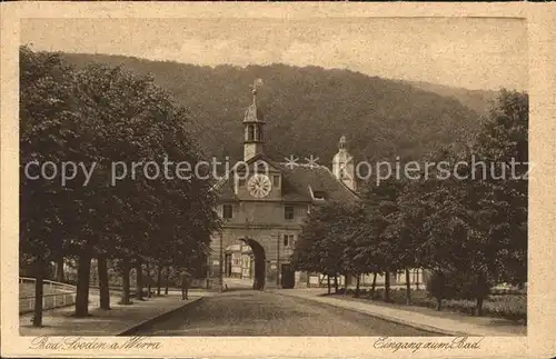 Bad Sooden Allendorf Eingang zum Bad Kupfertiefdruck Kat. Bad Sooden Allendorf