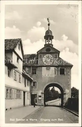 Bad Sooden Allendorf Eingang zum Bad Altes Tor Bahnpost Kat. Bad Sooden Allendorf