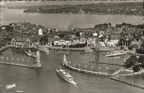 Lindau Bodensee Hafen Fliegeraufnahme Kat. Lindau (Bodensee)