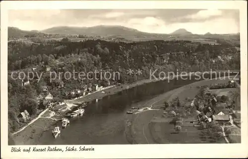 Rathen Saechsische Schweiz Panorama Kat. Rathen Sachsen