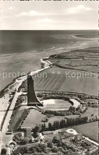 Laboe mit Marine Ehrenmal Fliegeraufnahme Kat. Laboe