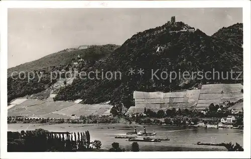 Remagen Blick vom Rolandsbogen auf Drachenfels und Petersberg Serie Der Rhein Kat. Remagen