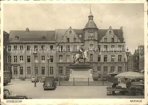 Duesseldorf Rathaus Denkmal Reiterstandbild Kat. Duesseldorf