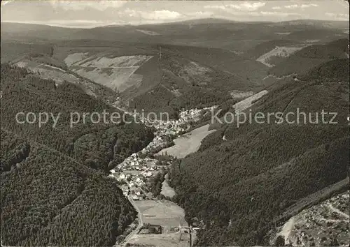 Sieber Gebirgskurort Fliegeraufnahme Kat. Herzberg am Harz