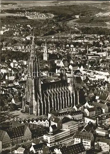 Ulm Donau Altstadt Ulmer Muenster Fliegeraufnahme Kat. Ulm