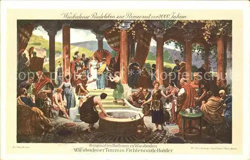 Wiesbaden Roemerzeit Fichtennadelbaeder  Kat. Wiesbaden