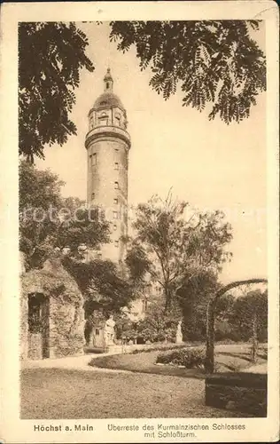 Hoechst Main ueberreste Kurmainzisches Schloss Schlossturm Kat. Frankfurt am Main