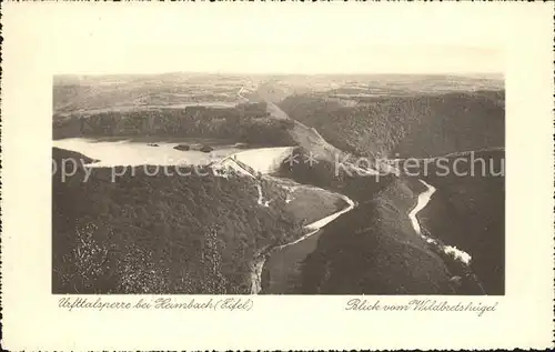 Heimbach Eifel Blick vom Wildbretshuegel Urfttalsperre Kat. Heimbach