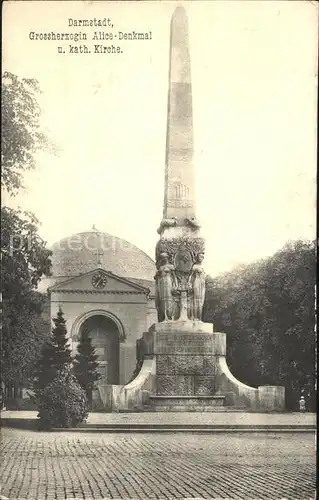 Darmstadt Grossherzogin Alice Denkmal Katholische Kirche Kat. Darmstadt