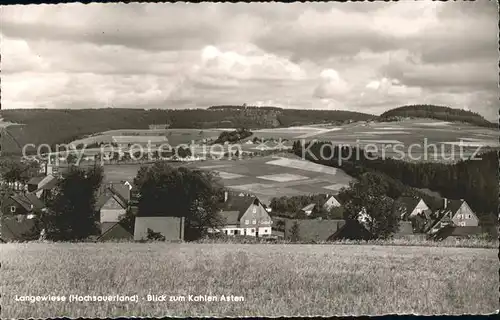 Langewiese mit Kahlen Asten Gasthaus Pension Gilsbach Kat. Winterberg