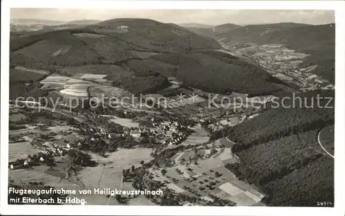 Heiligkreuzsteinach Fliegeraufnahme mit Eiterach Kat. Heiligkreuzsteinach